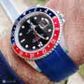 rolex GMT Pepsi with blue strap
