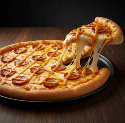 Pizza xúc xích sốt phô mai