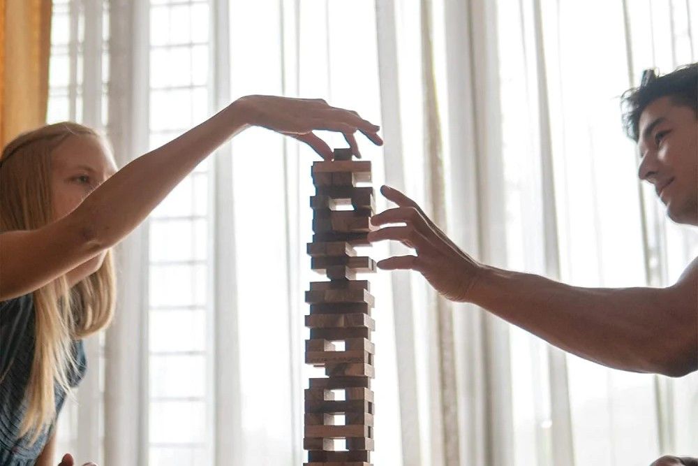 Stacking blocks wood balance game handmade stacking Fun Board Games Kids Ages 4 to Adults - Image 3