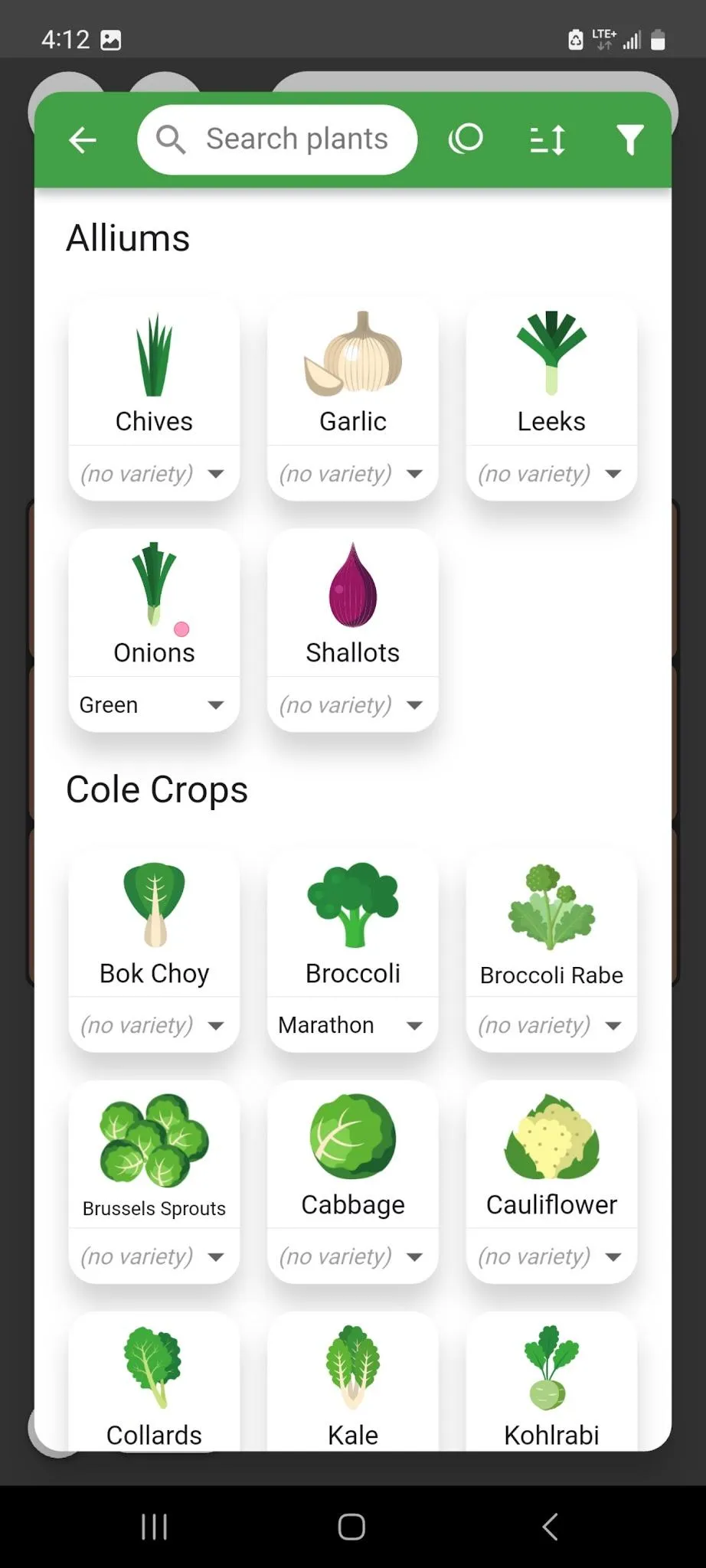 Select a Plant