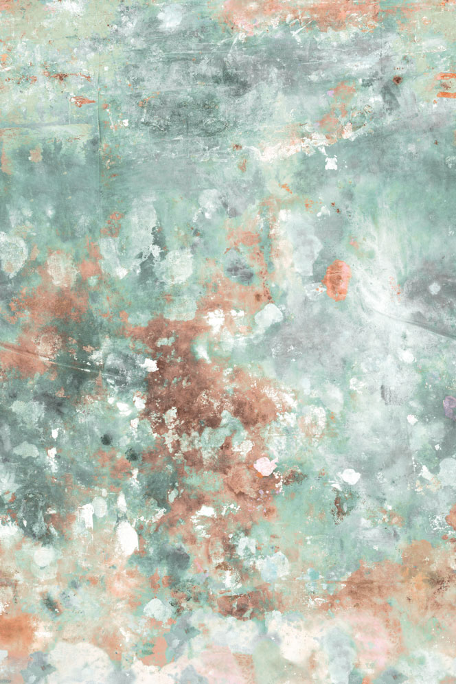 Green & Brown Distressed Shabby Chic Wallpaper pattern image
