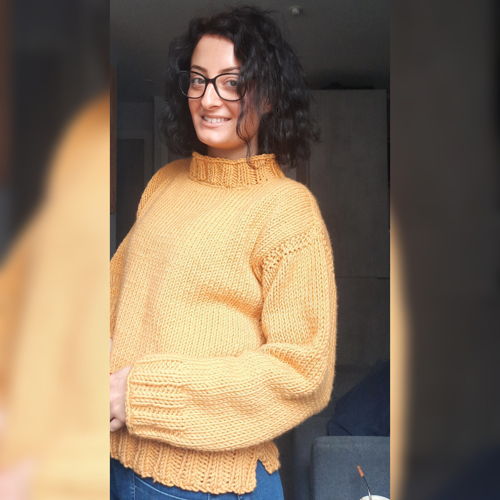 Strickmuster: Übergroßer, einfacher Pullover