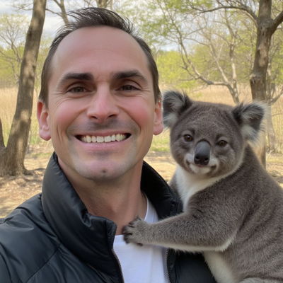 Photo generated by Secta Labs in style of Wildlife Selfie Shots