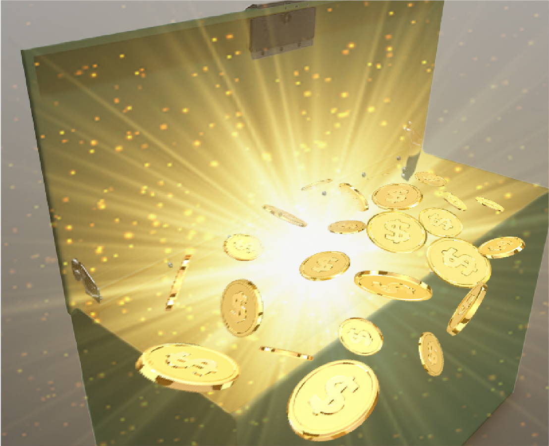 loxxboxx opens up to reveal piles of gold and treasure 