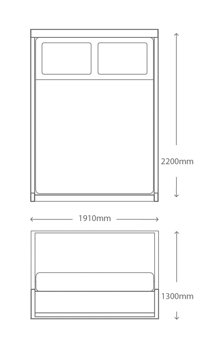 parks queen bed frame size