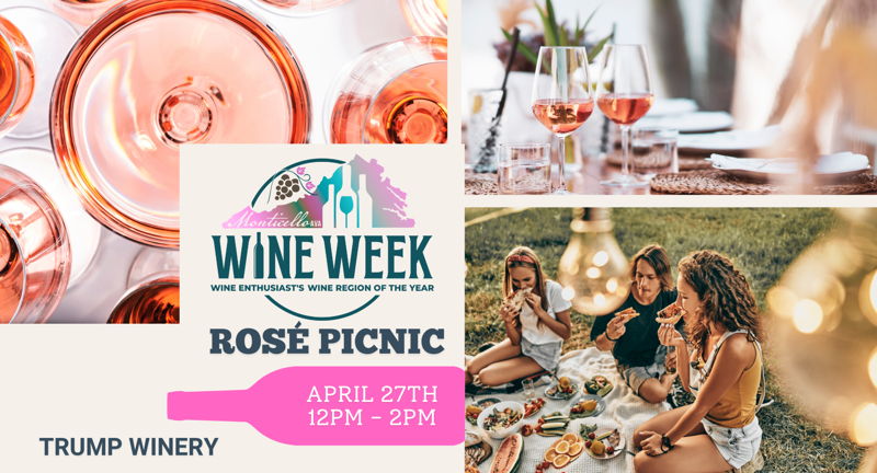 Monticello Wine Week: Rosé Picnic 