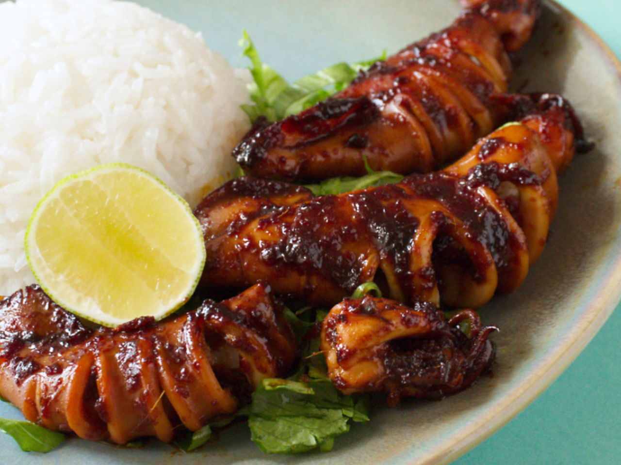 Grilled Squids in Sweet Soy Sauce - Southeast Asian Recipes - Nyonya Cooking
