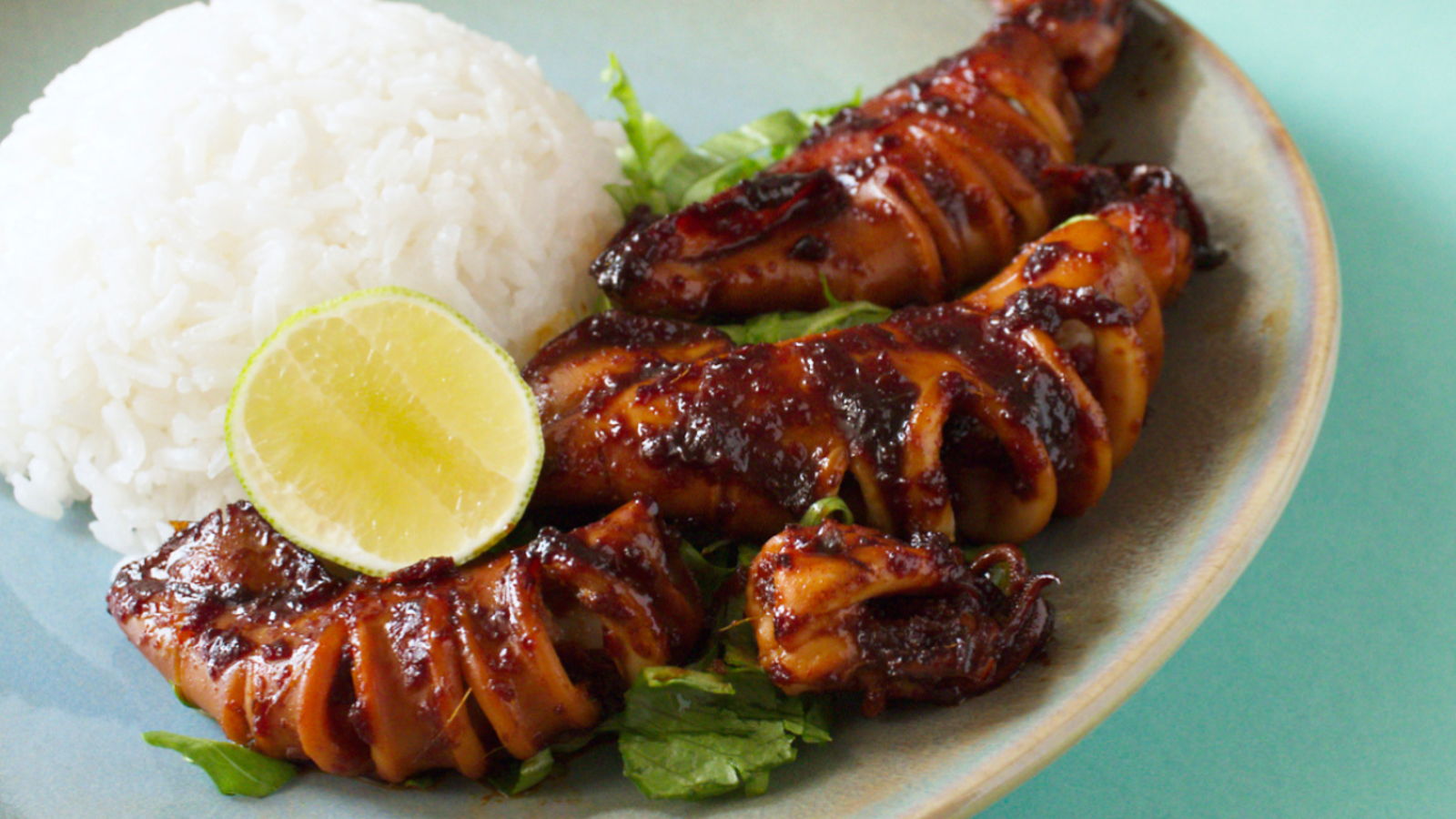 Grilled Squids in Sweet Soy Sauce