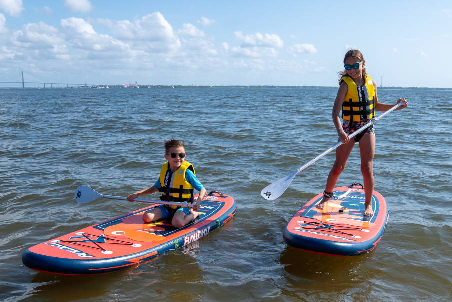 Funwater inflatable paddle board for kids in Canada lake