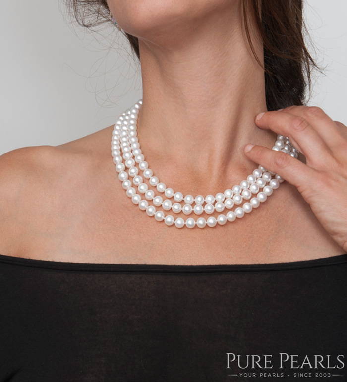 How to Wear a Pearl Rope: Triple Strand Style