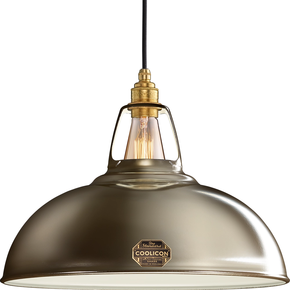 A Large Antinium shade with a Signature Brass suspension set
