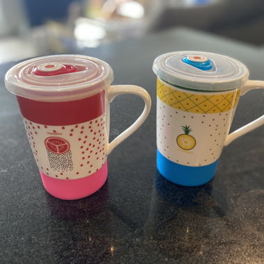 Tea Cups with timer lids 