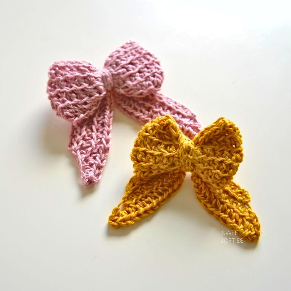 Tutorial de crochê MAISIE BOW · Padrão de crochê fácil, rápido e gratuito