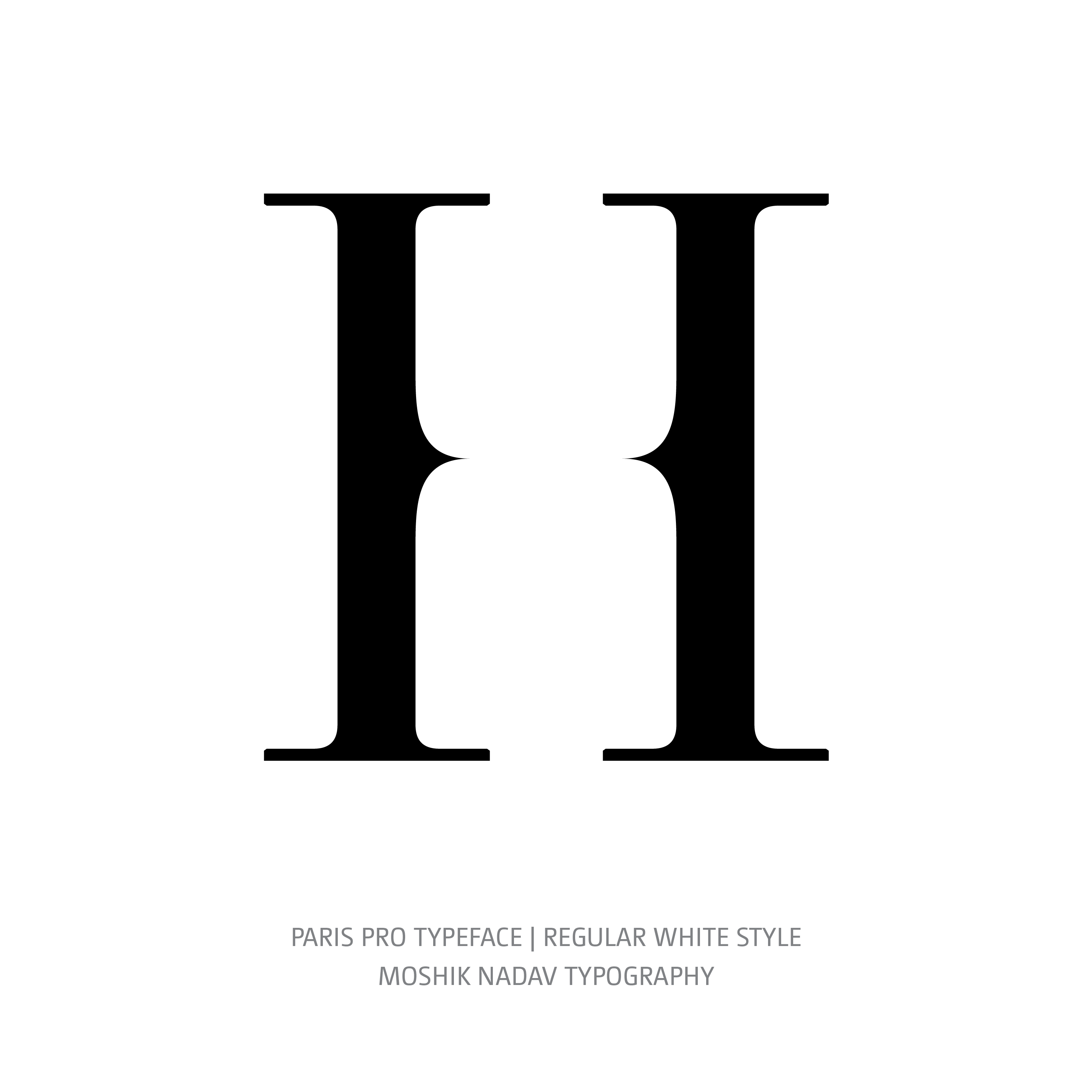 Paris Pro Typeface Regular White H