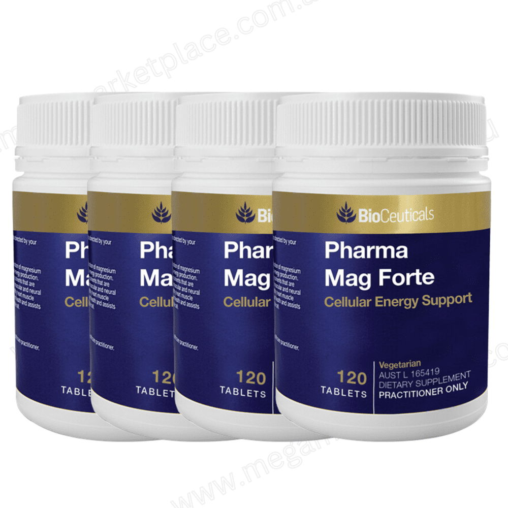 Lot of 4| Bioceuticals Pharma Mag Forte 120 Tablets