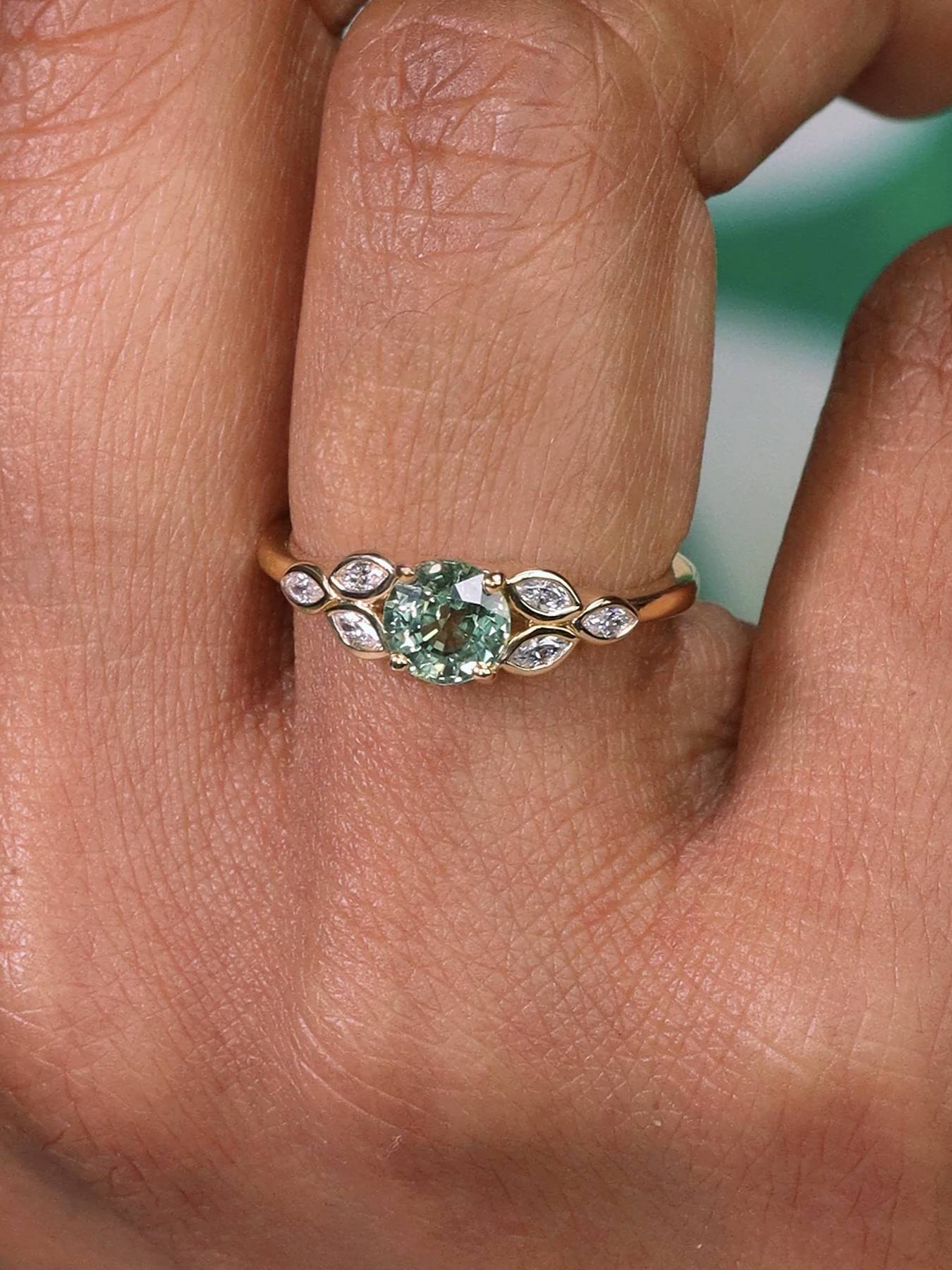 Sapphire engagement ring