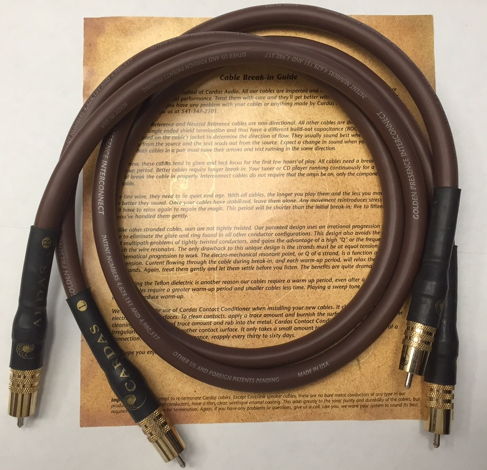 Cardas   Golden Presence Interconnects. 1m, RCA to RCA....