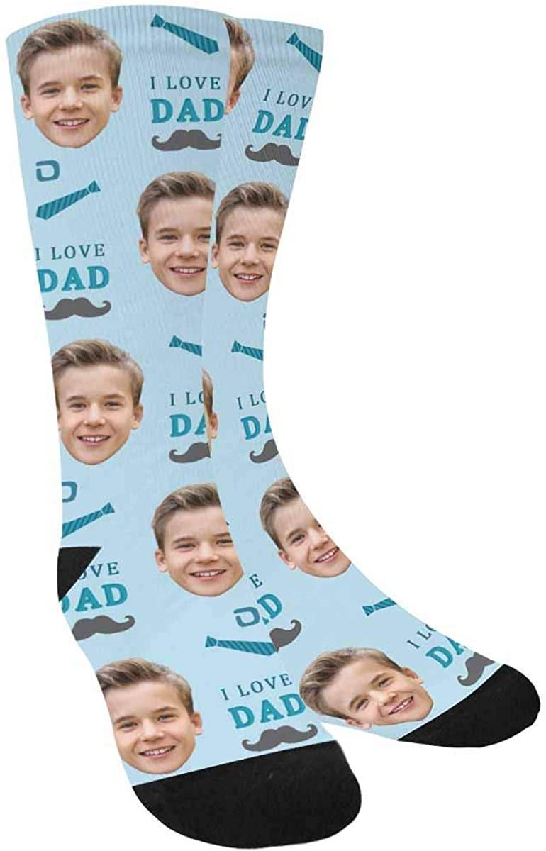 Personalized Face Socks With Name and Face Photos, Made From High-quality Polyester With Many Colors