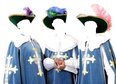 PSD исходник для монтажа - 3 мушкетера - скачать бесплатно