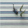 light blue striped cotton rug