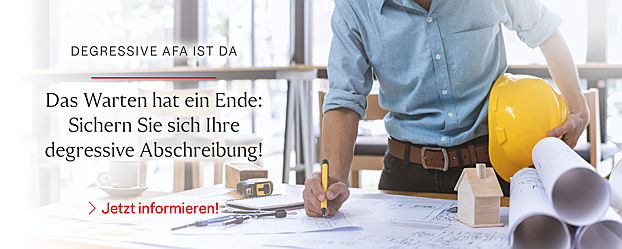  Emden
- Das Warten hat ein Ende: Die degressive Abschreibung ist da. Sichern Sie sich jetzt Ihre degressive Abschreibung von Neubauprojekten!