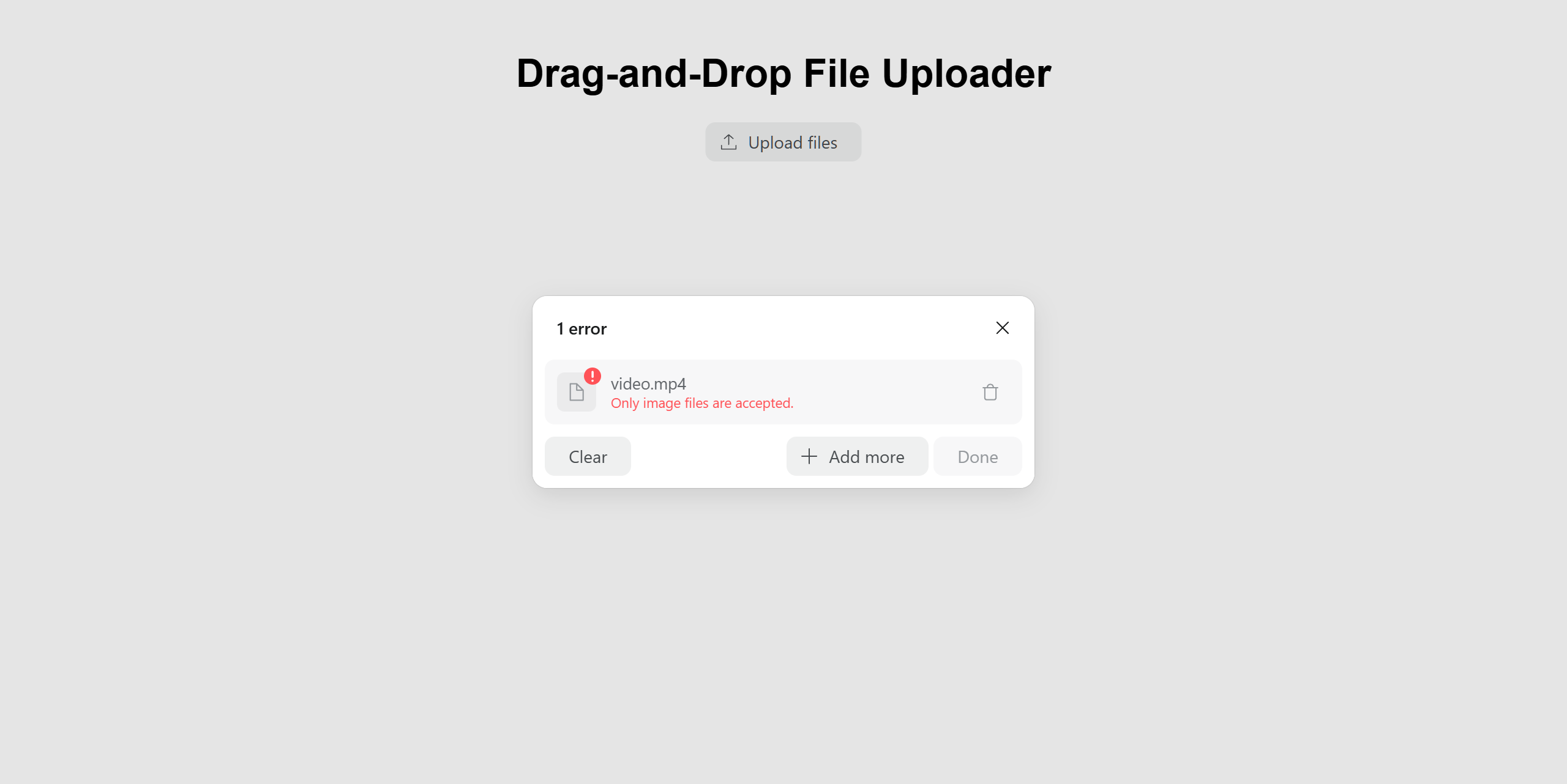 Uploadcare’s File Uploader file type restriction management