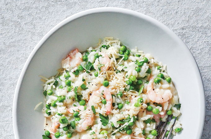 Risotto with Nordic Shrimp and Green Peas