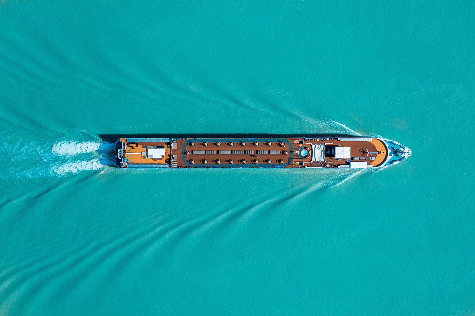Cruise Ship in the blue sea