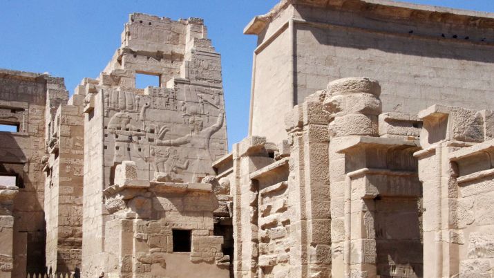 The main Temple at Medinet Habu was dedicated to Amun-Re, the chief god of Thebes