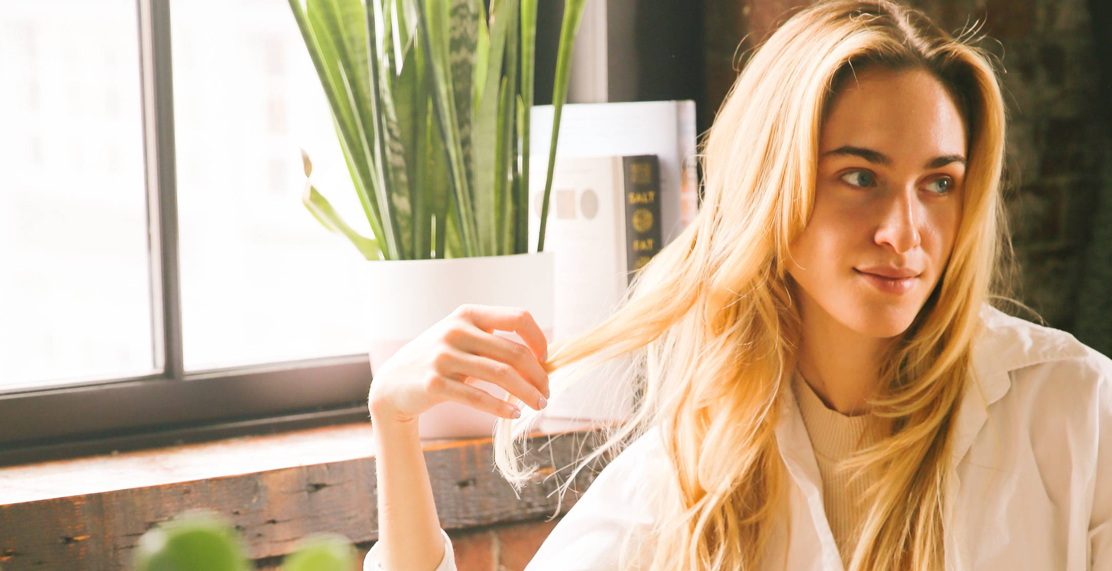 Golden blonde hair for pale skin