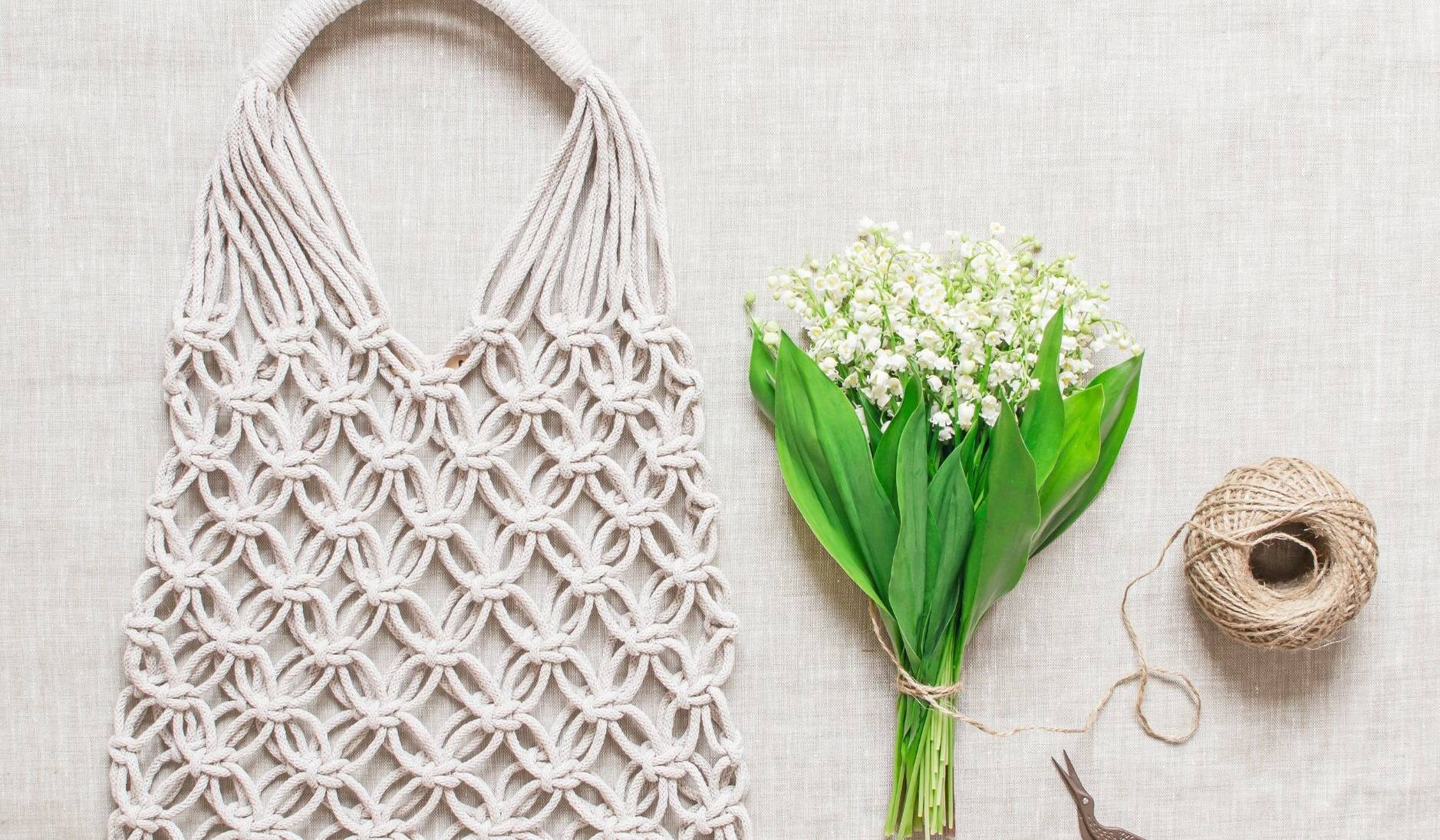 how to make a macrame market net bag