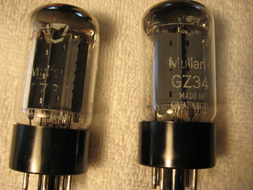 NOS Mullard 5AR4 pair almost new tubes free shipping/paypal