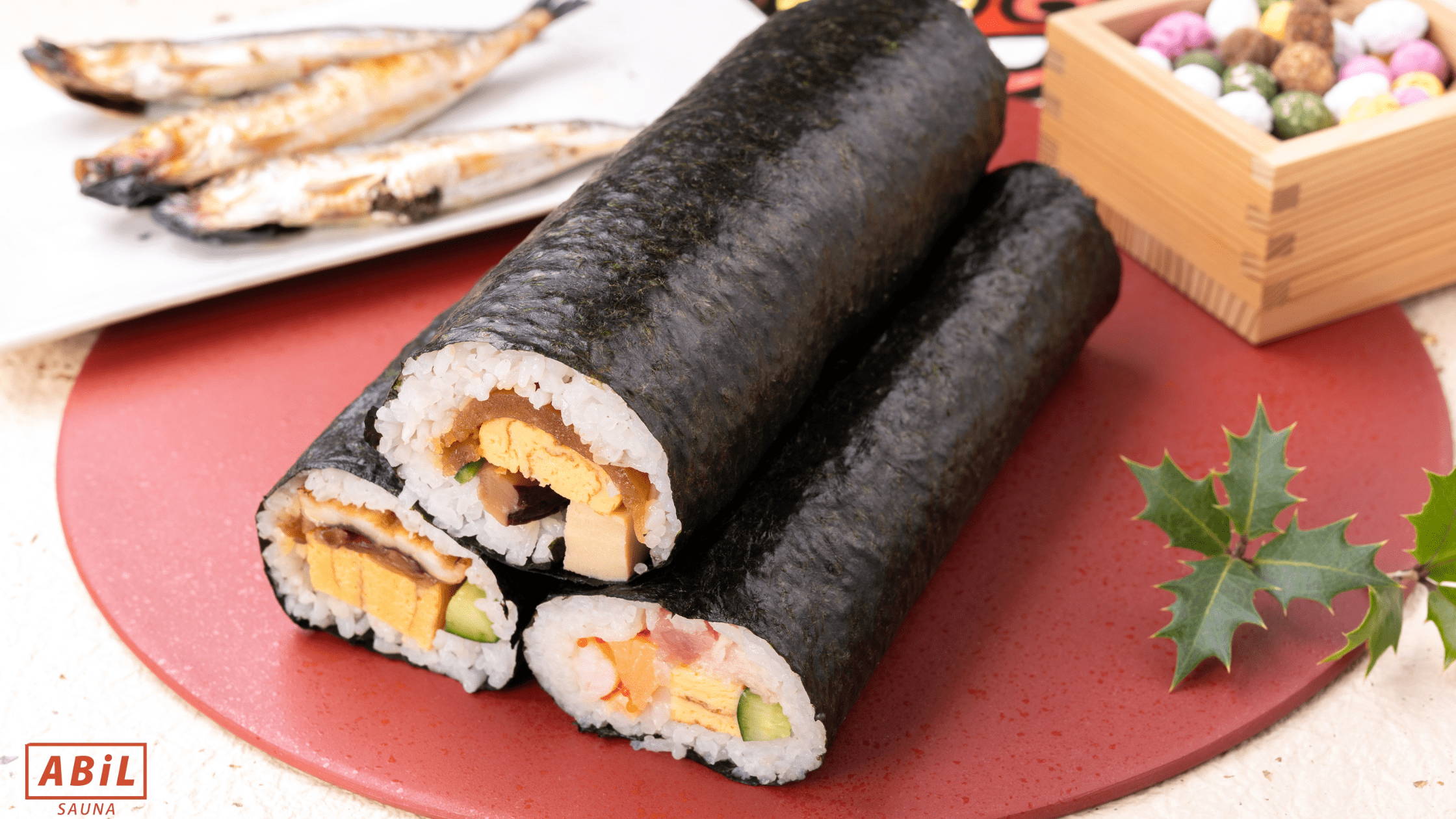 節分にぴったりなサウナ後のととのいフード(大豆・恵方巻・イワシ)紹介画像