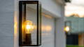 Decorative outdoor wall light with exposed bulb enhancing facade detail in Rouse Hill by Havit