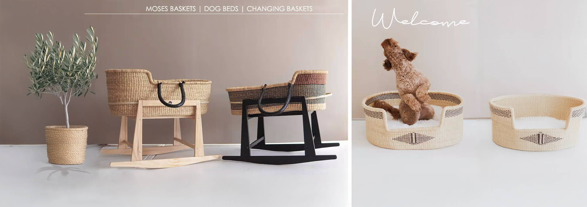 ZuriRose & Co: African Moses Basket, Moses bassinet, moses cradle, wicker dog bed and changing basket