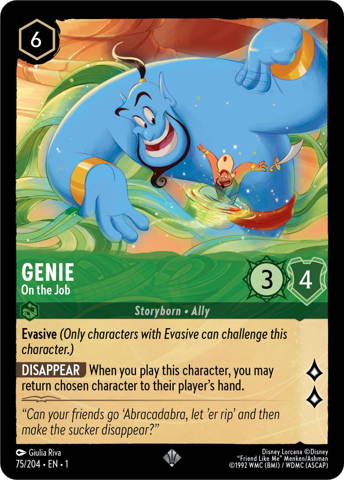 Genie card from Disney's Lorcana: The First Chapter.