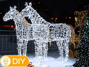 Ollny's 600 leds clear wire cool white Christmas lights with 4 brightness levels