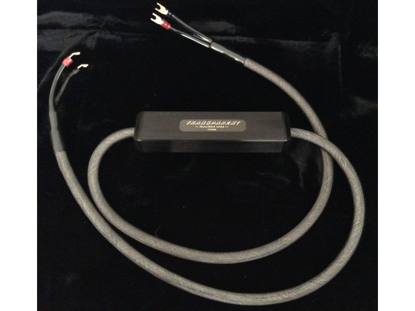 Transparent Audio MusicWave Super spk Cable Terminated with  Spades 1/2 Pair - 8Ft (2.43M)