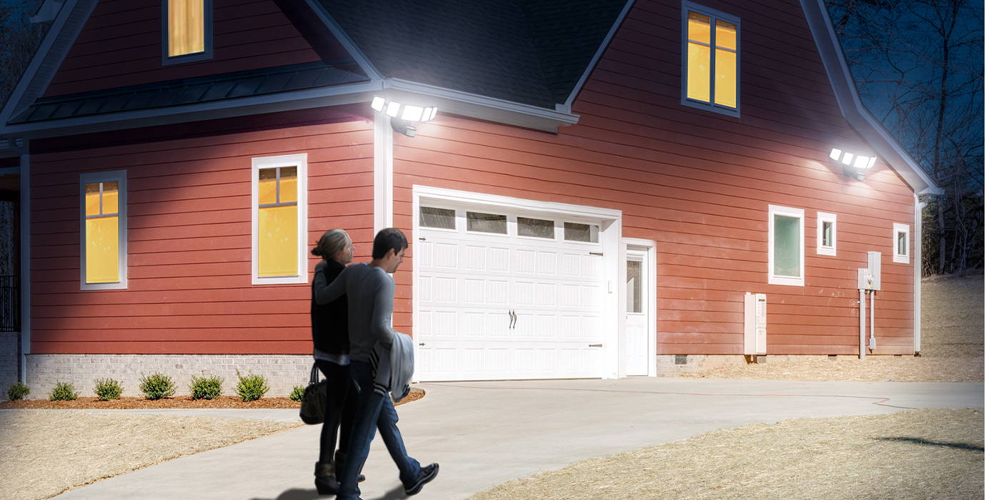Exterior 5 Heads 55W WIFI LED Home Security Lights 