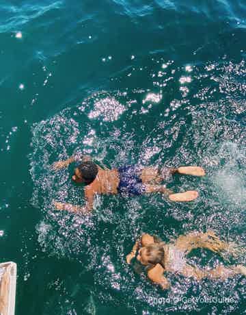 Swim in crystal-clear waters