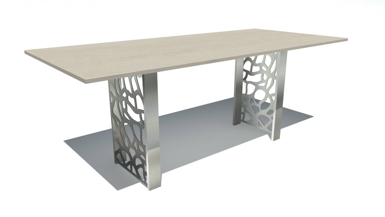 Gartentisch mit Granitplatte