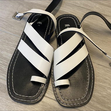 White simple sandals