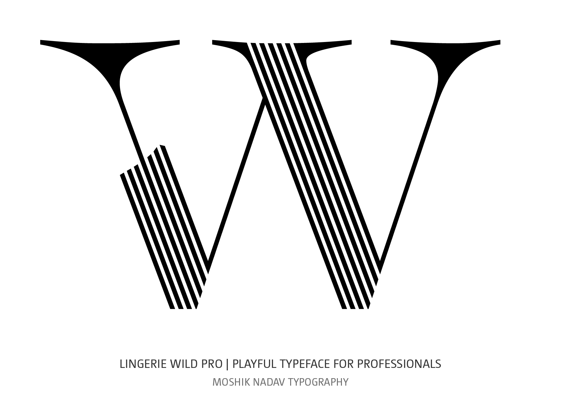 Lingerie wild Pro Typeface designed for fashion logos 