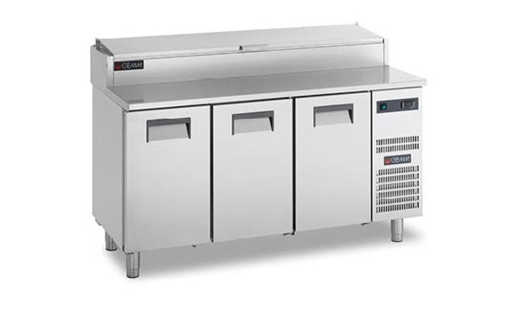 GEMM SFF/716I GN 1/1 Kallskänkskylbänk (rostfri bänkskiva)