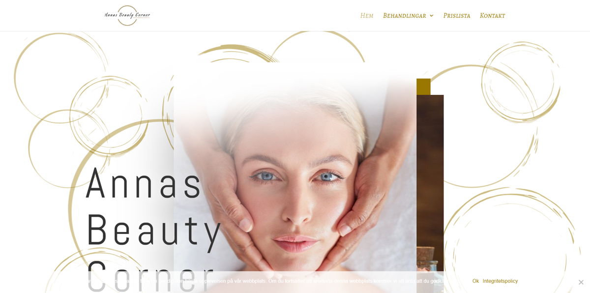Screenshot of Annas Beauty Corner, from the makeup artist websites collection.