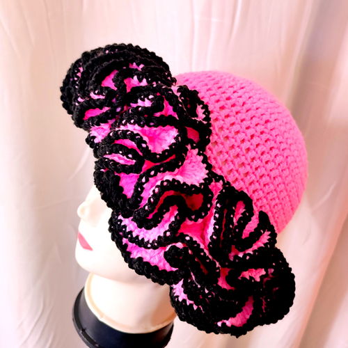 Stylish ruffle hat
