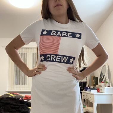 T shirt dress babe crew