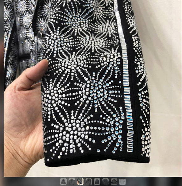 HeavyHot Drilling European Luxury Brand Blazer Men Rhinestones Punk Club - Image 3