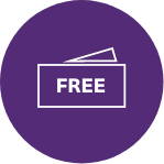 purple and white icon for free wax