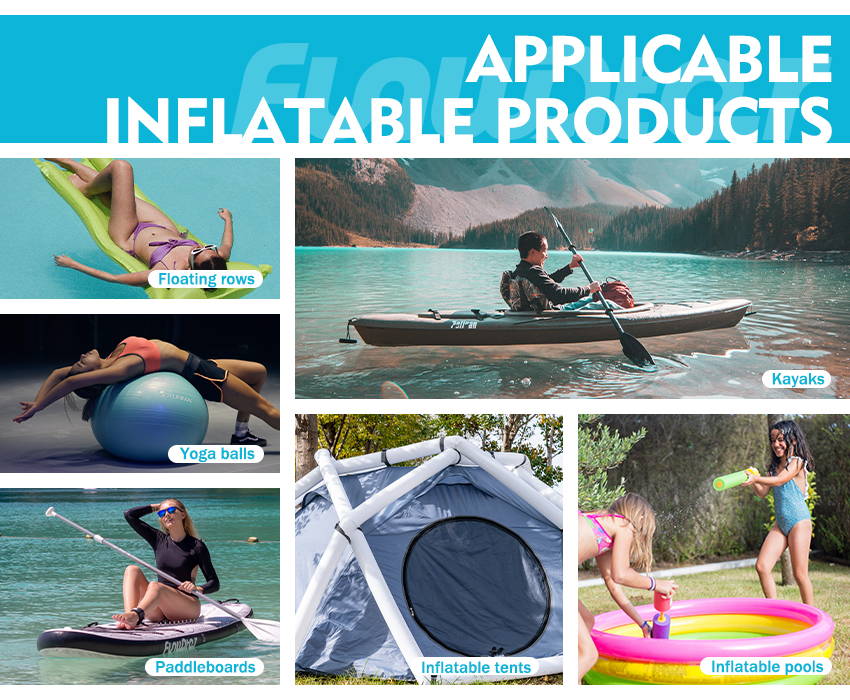 The Funwater inflatable/deflatable electric pump can be used in many products like the paddle board or kayaks